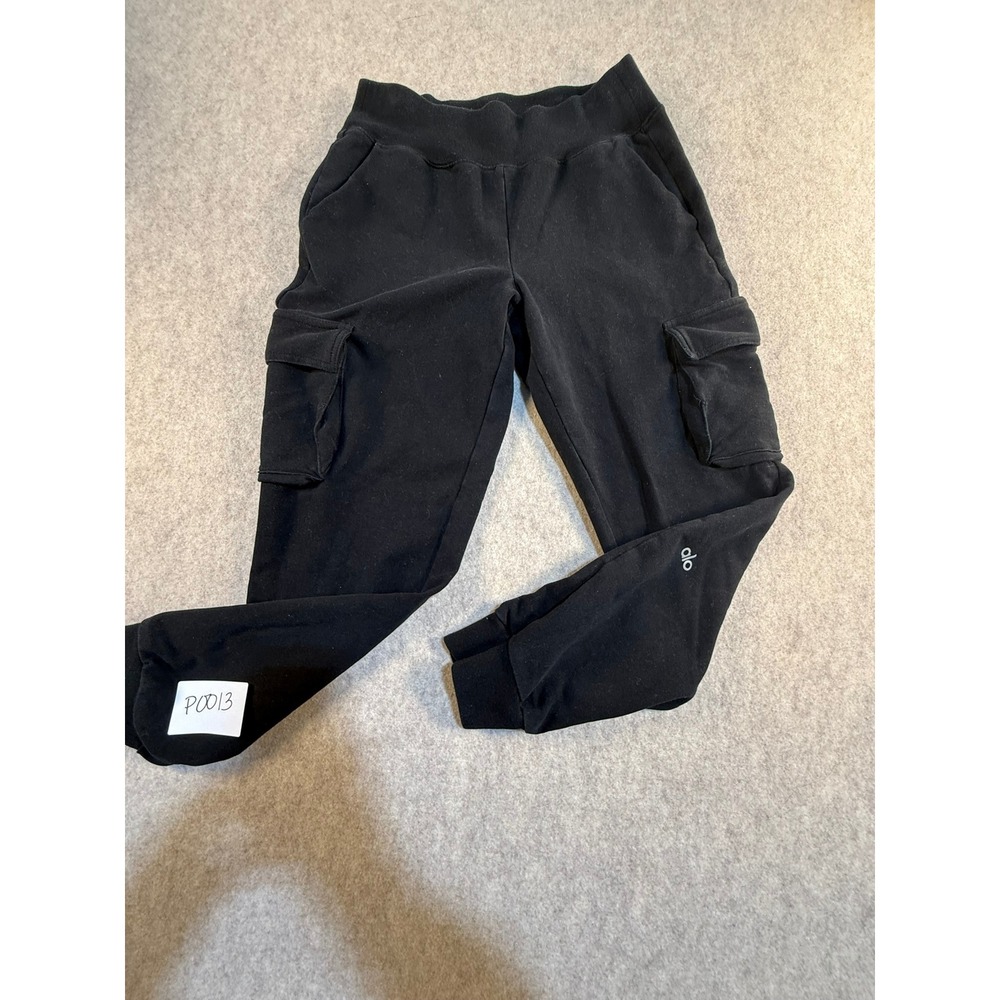 Alo Yoga Black Cargo Jogger Sweatpants High Waisted XS W7134R